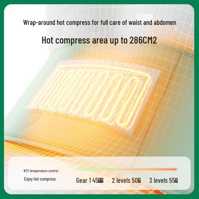 7C Heated Waist & Abdominal Massage Belt CN plug (adapter included)