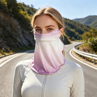 Sun Protection Guard Lightweight Breathable Sunblock Face Guard Gradient Dyeing Technology Ice Silk Face Guard