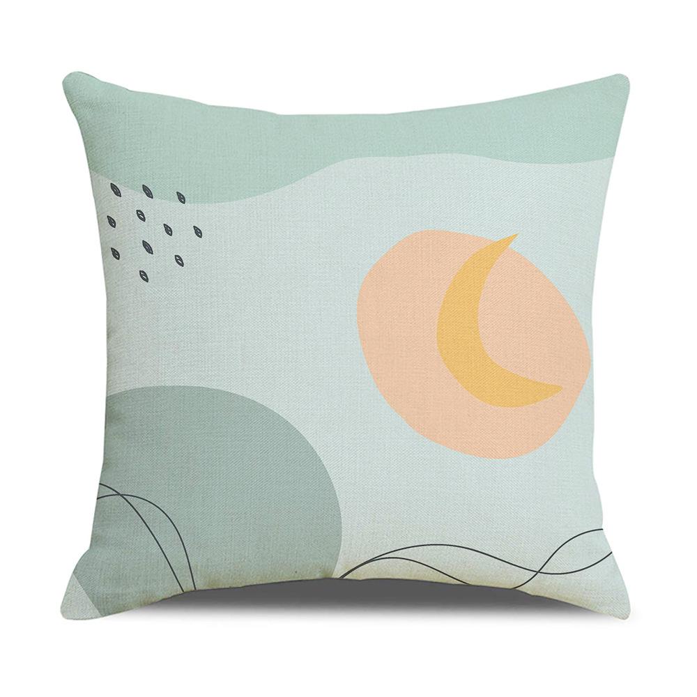 Modern Simple Geometric Abstract Illustration Linen Pillow Cover New Home Sofa Cushion Cover Cushion Cover