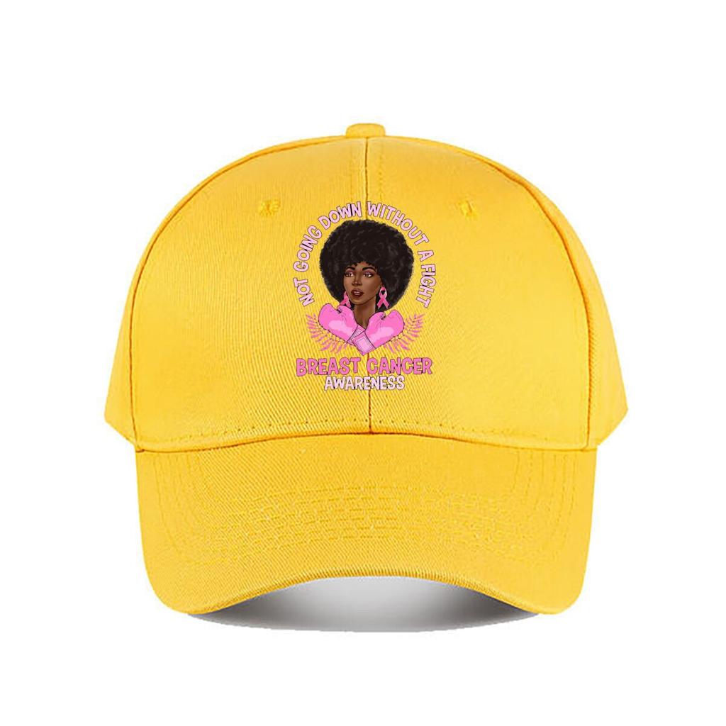 Breast Cancer Awareness Fight Graphic Baseball Cap Fashion Unisex Sunhat Womens Outdoor Sports