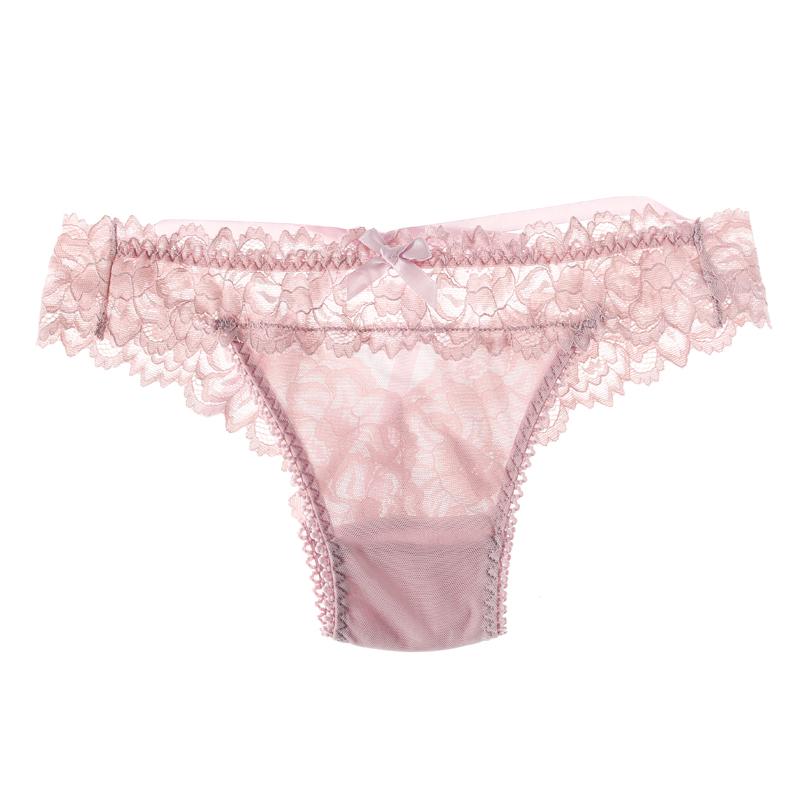 Dámské sexy krajkové kalhotky s nízkým pasem, šněrovací mašličky, dámské kalhotky s G-string spodním prádlem, s pokušením