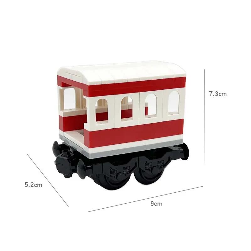 MOC Block Train Track Package City Series Train Rail Transport Cars Can Be Connected