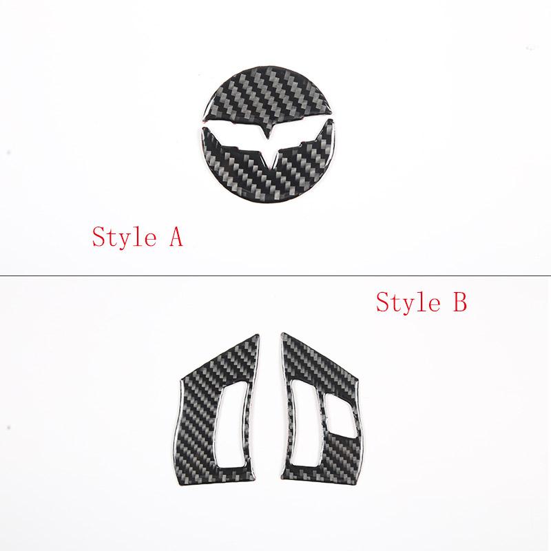 For Chevrolet Corvette C6 2005-2013 Soft Carbon Fiber Car Steering Wheel Button Cover Trim Sticker Interior Auto Accessories