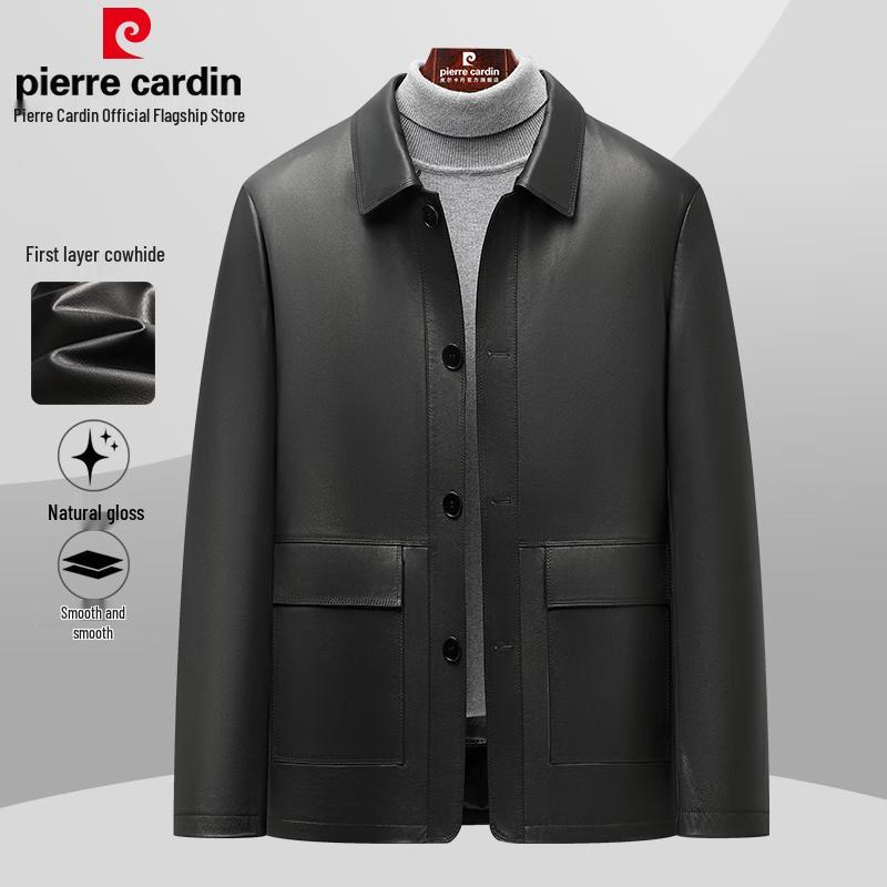 

Мужская куртка из кожи высшего качества Pierre Cardin 2XL (54)