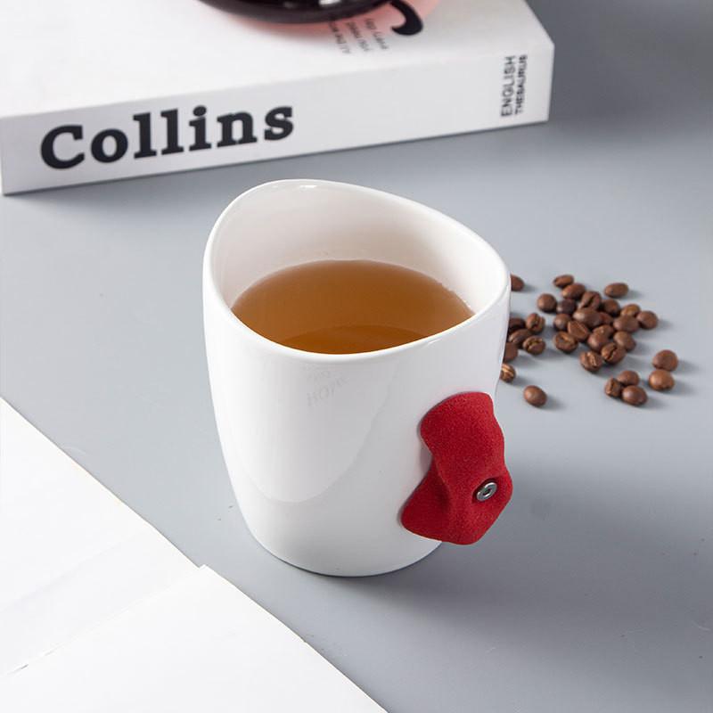 Funny Coffee Climbing Mug Large-capacity High-value Mug Ins Souvenir Creative Ceramic Mug 501-600ml красный