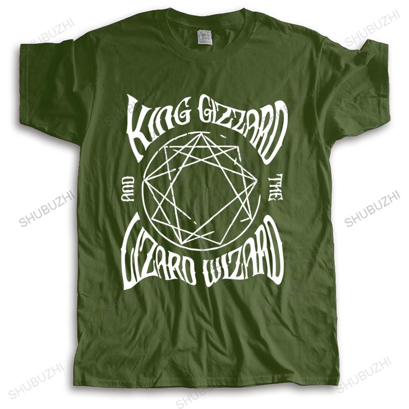 Cotton Summer Vintage Tshirt Men Crew Neck Funny Tops King Gizzard And The Wizard Lizard Homme Brand Tshirt Unisex Teeshirt
