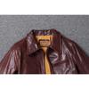 Chinese Size Classical 1930 Style Men Leather Jacket Uncoated Natural Goatskin Leather Soft Slim Spring Autumn