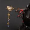 Ornaments Crystal Butterfly Bridal Chinese Tassel Plate Hair Fork Flower Hair Sticks Tassel Hairpin