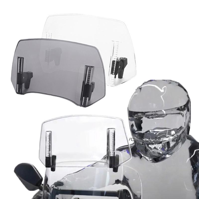 Universal Motorcycle Windshield Extension Adjustable Spoiler Clamp On Windscreen Deflector Wind Protection For Most Motorcycle M