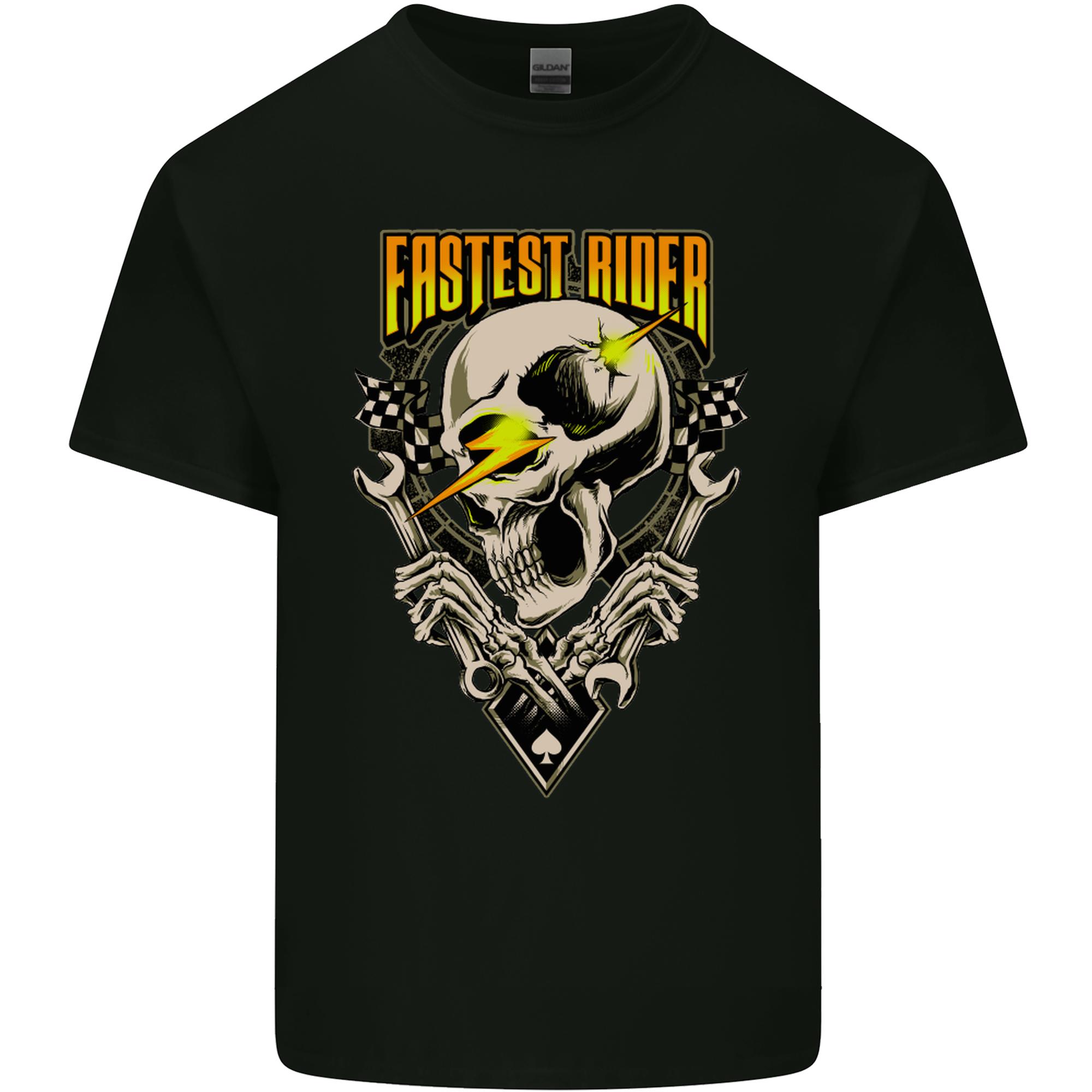 Fastest Rider Motorcycle Motorbike Biker Unisexs Light Cotton TShirt S