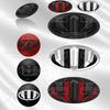 Für Ceed Sonata Sportage Sorento Tucson Stinger ABS Auto-Emblem Front-Emblem Radnaben-Aufkleber Lenkrad Heckklappen-Aufkleber