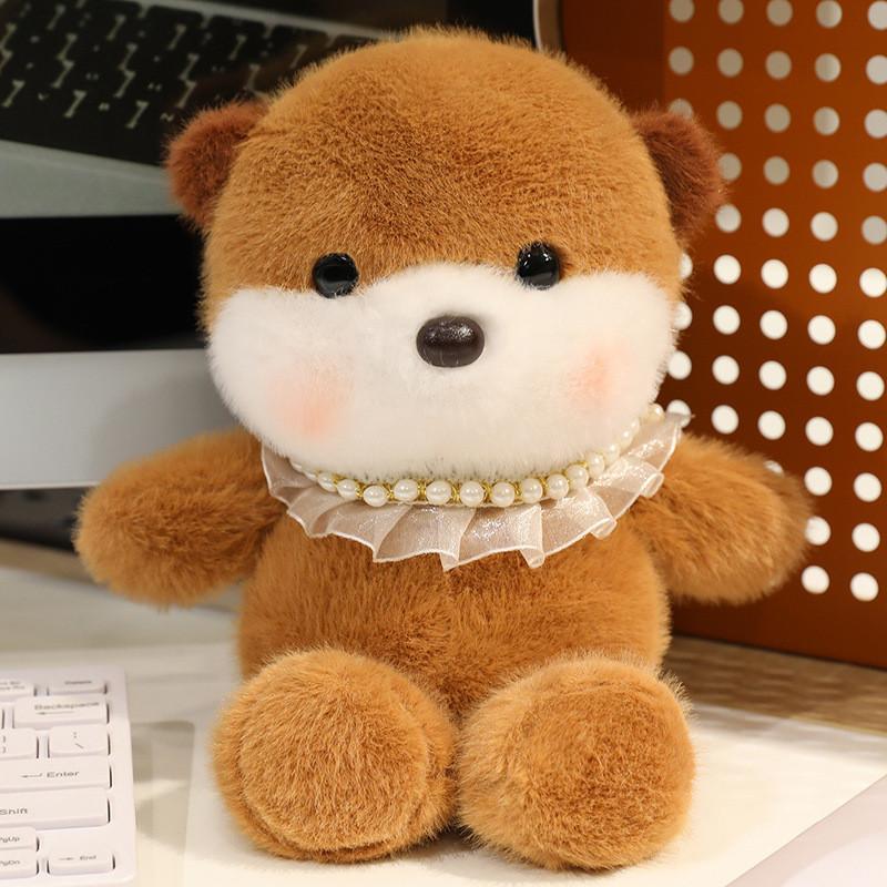 Plush Running Bear Toys Ultra Soft Short Hair Children Room Decor Gifting Doll