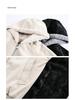 Unisex Lychee Pattern Heavy-Duty Hooded Leather Jacket with Fur Collar - Thickened Winter Coat