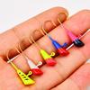 Colored Soft Worm Lure Jig Head Hook - Upturned Artificial Bait Fish Hook Tumbler for Fishing Tackle.