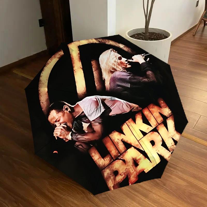 

1pc Linkin Park Band Automatic Umbrella | Portable Foldable 8-Rib Manual Open, Cute Halloween & Christmas Gift for Outdoor, Casual Accessory, Durable