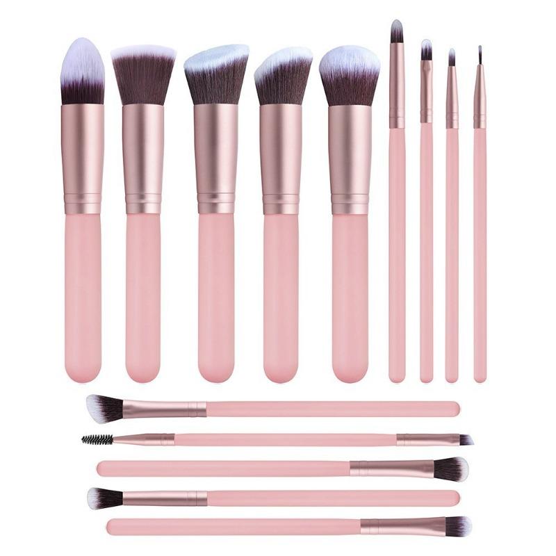 14 Makeup Brushes, Wooden Handles, Soft Hair, Eyeshadow Brushes, Blush Brushes, Brushes, Makeup Tools, In Stock