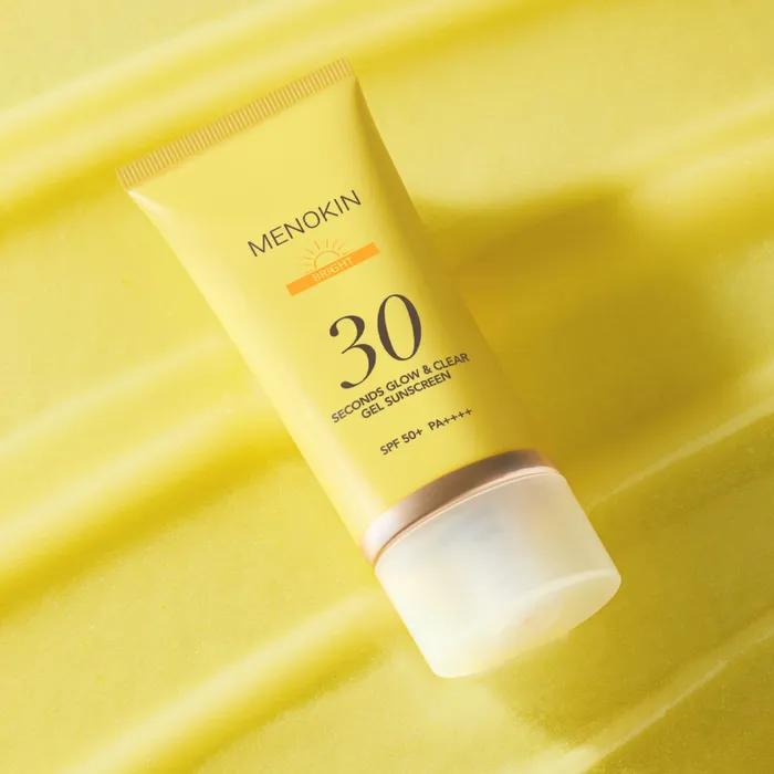 Menokin 30 Second Glow & Clear Gel Sunscreen Bright 50ml SPF50+ PA++++