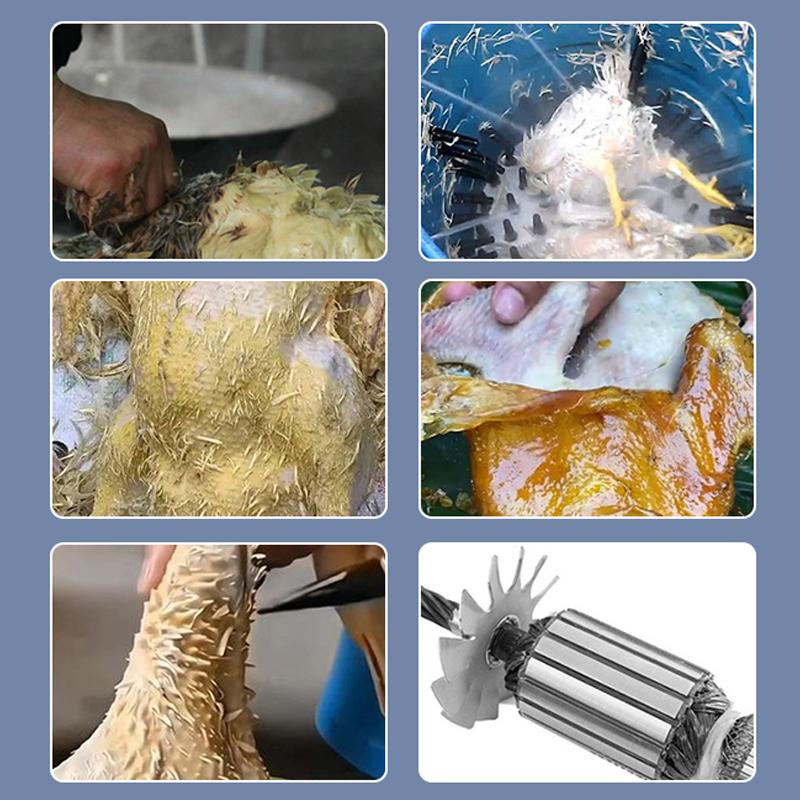 5W Plucker Chicken Duck Feathers Electric De-Trimming Steak Killing Ducks Geese Poultry Dehairing Machine Plucking Machine