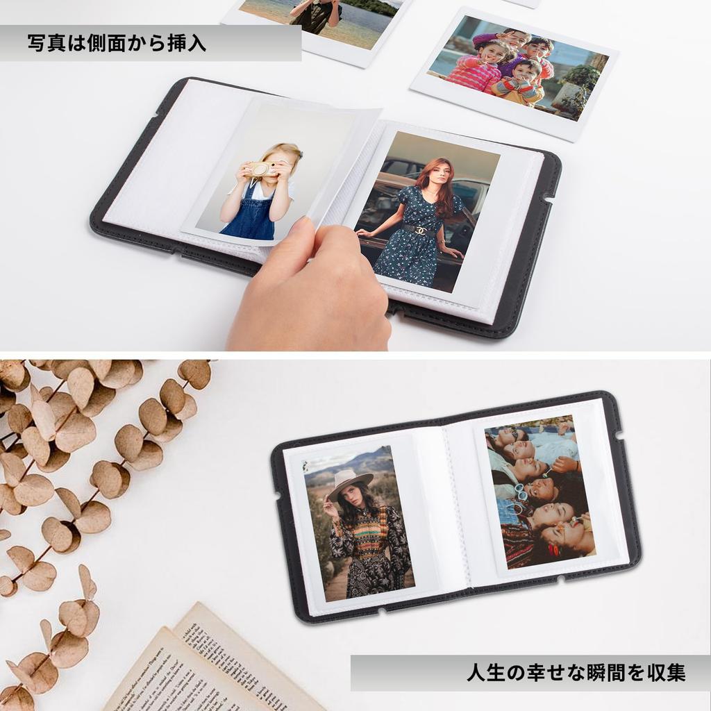 Kinokoo for Instax Fujifilm Instax Wide Photo Album Polaroid Square Photo Storage Album Inch Polaroid Square Wide Film Compatible 28 Sheets PU Leather