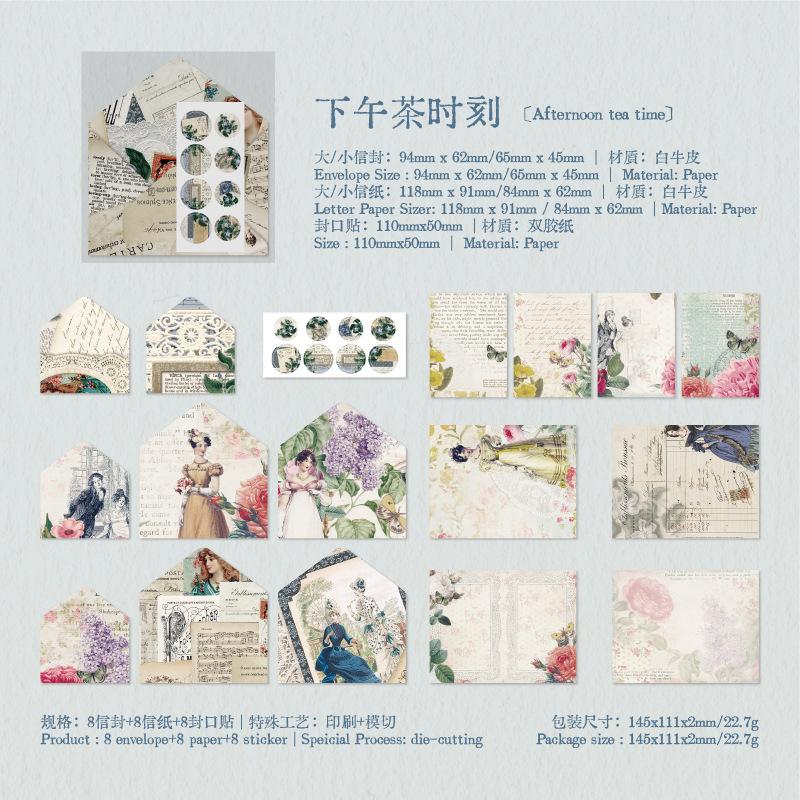24pcs/1lot Small Envelope Set for Scattered Island Series Vintage DIY Materials and Base Decoration