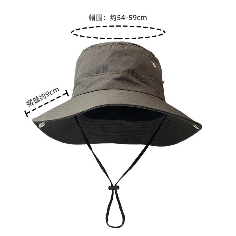Summer Men Bucket Hat Outdoor UV Protection Wide Brim Hunting Hiking Hat Fisherman Hat Beach Sunscreen Cap