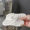 Shower Drain Hair Catcher Prevent Clogging Reusable Silicone Floor Drain Filter Cover for Bathroom Kitchen White