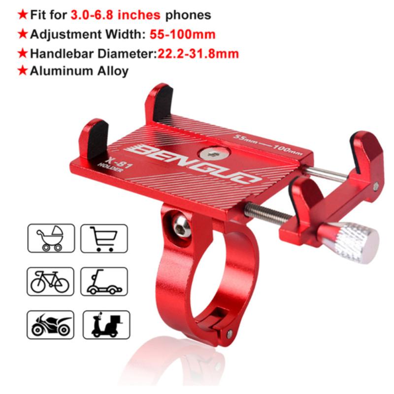 Support de Montage pour Téléphone Portable de Vélo Support de Guidon Support en Aluminium Accessoires de Vélo Pour 3.0-6.8
