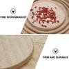 4 Pcs Handwoven Flat Wicker Round Fruit Basket Woven Food Storage Weaved Shallow Tray Organiser Vegetable Fruit Bowl DIY Drawing Board Wall Basket