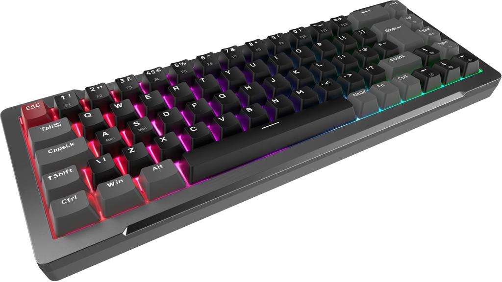 RAIJINTEK BLACK TKL Gaming Keyboard English Layout Wired Magnetic Switches 69 Keys Connection CNC Aluminum Frame Hot Swappable Lighting Compatible