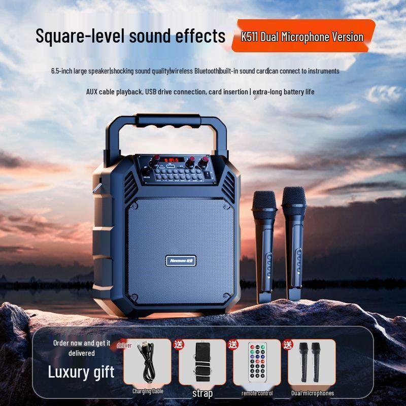 Newman K511 Portable Bluetooth Speaker - Large Volume, Square Dance, Home & Outdoor KTV Subwoofer