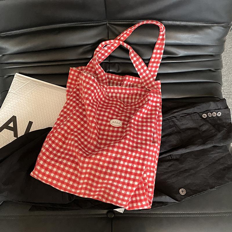 Casual Plaid Large-capacity Bag Women's New Shoulder Bag Casual Versatile Tote Bag