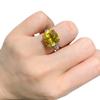 Square Simulation Jewelry Ring For Women, Simple Temperament, Open Pink Diamond Ring