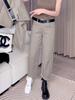 Plus Size Retro High Waist Straight Leg Jeans – Women's Elastic Cropped Pants for Autumn