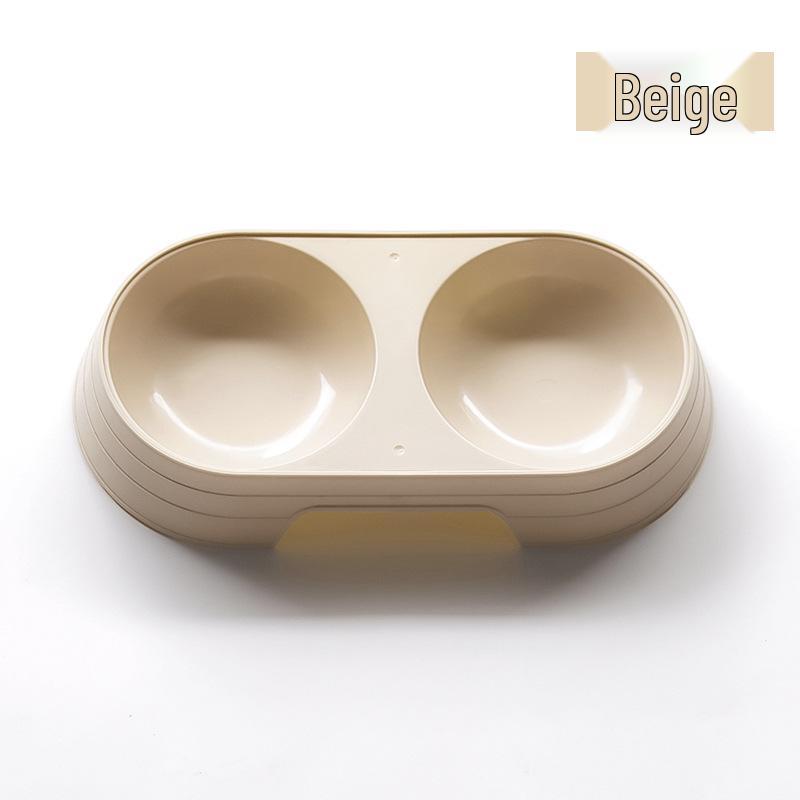 

Противоскользящая двойная миска для домашних животных - легкоочищаемая, толстая пластиковая миска для кошек и собак