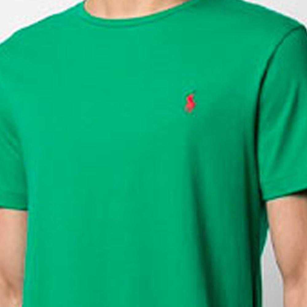 Polo Ralph Lauren Solid Color Short Sleeve T-Shirt Men Tops Green 710671438C-263