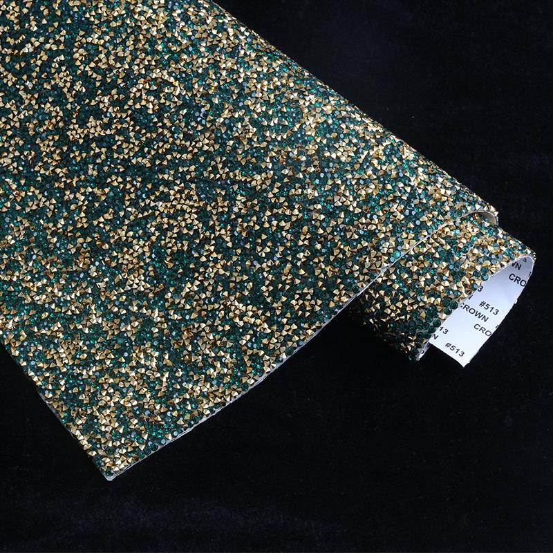 VC 20*24cm *40 Self-Adhesive Glass 3D Eco-Friendly Rhinestone Flatback 14 Facets Strip Sticker DIY Accessories Phone