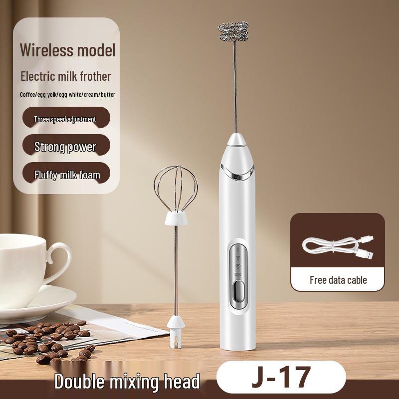 Stylish Electric Handheld Milk Frother & Mixer for Coffee and Eggs