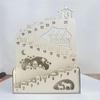 2025 Wooden Christmas Advent Calendar 25 Days Mobile Character Christmas Countdown Calendar for Winter Holiday