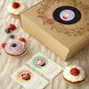 100-500 Stück Aufkleber Stilvolle Donut-Aufkleber 8 Designs Lecker aussehende Handgemachte weiße Etiketten-Aufkleber für Kuchen Brot Backen