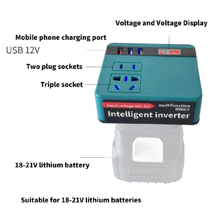 18V-21V to 220V Output Inverter Charger For Smartphones, Tablets, And Small Appliances Power Station Generator