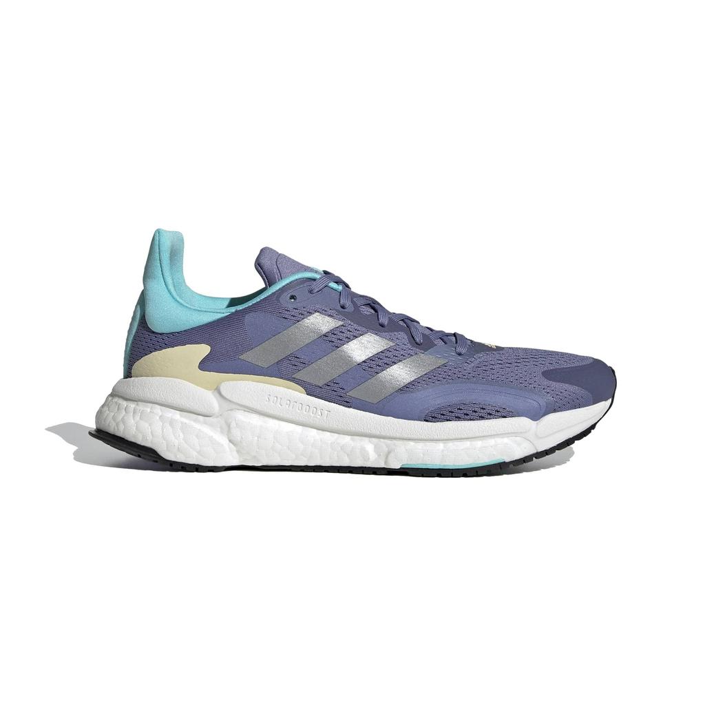 Adidas Solar Boost 3 Running Shoes, Orbit Violet/Silver Metallic/Orange Tint (H67349), Size 24.5 cm