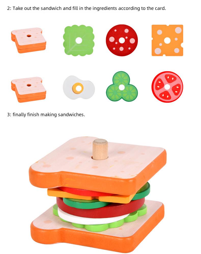 Mini Spiel-Hamburger-Set - Simuliertes Essen für Kinder-Puppenhaus und Kindergarten-Spaß