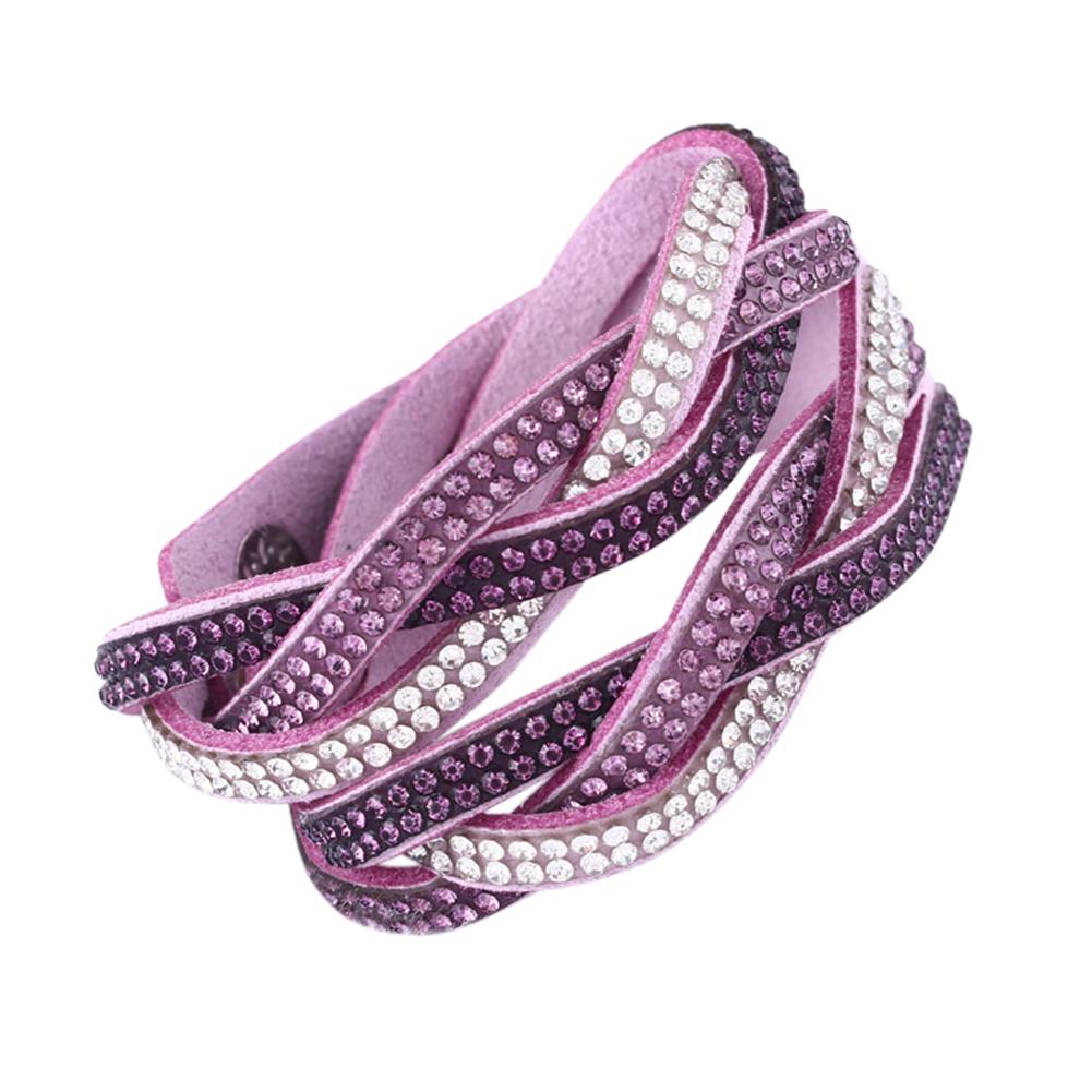 Stylish Multiple Layer Bracelet Rhinestone Hand Chain Fashionable Ornament Festival Birthday Gift