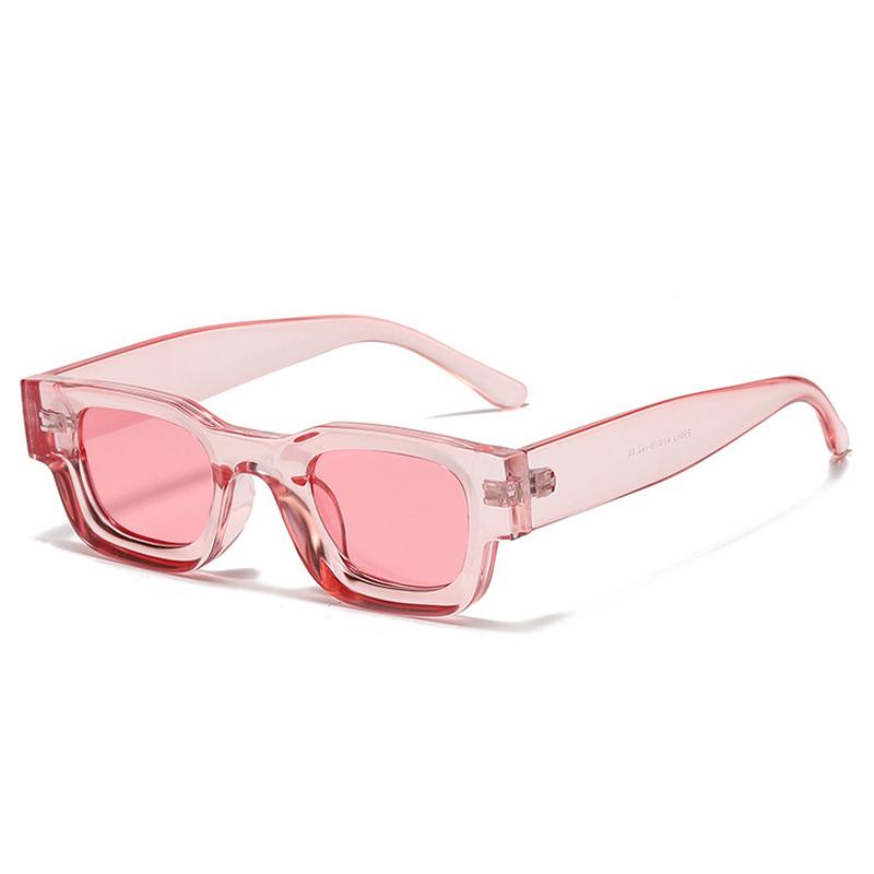 SO&EI Ins Popular Fashion Small Square Polarized Sunglasses Women Retro Punk Shades UV400 Men Trending Sun Glasses