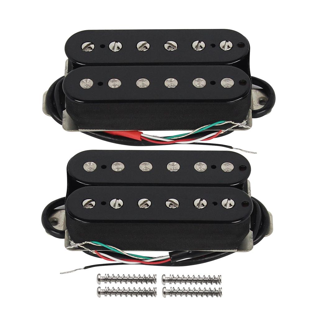 FLEOR 2PCS Ceramic Electric Guitar Humbucker Pickup Set 4 Wires Double Coil Pickups