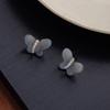 Fresh And Sweet Wind Exquisite Blue Resin Butterfly Earrings Niche Light Luxury Temperament High-End Earrings Accessories
