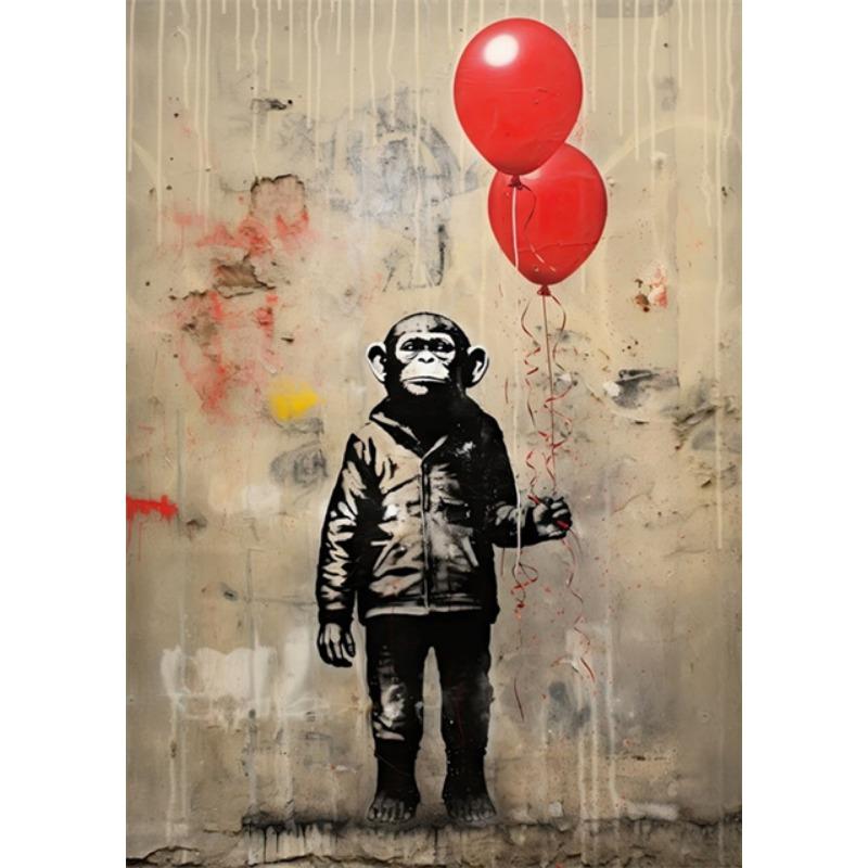 Banksy Chlapec Dívka s balónkem Street Art Plakáty Tisky na plátno Pop Graffiti Art Malba na plátno Cuadros Nástěnné umění Domácí dekorace