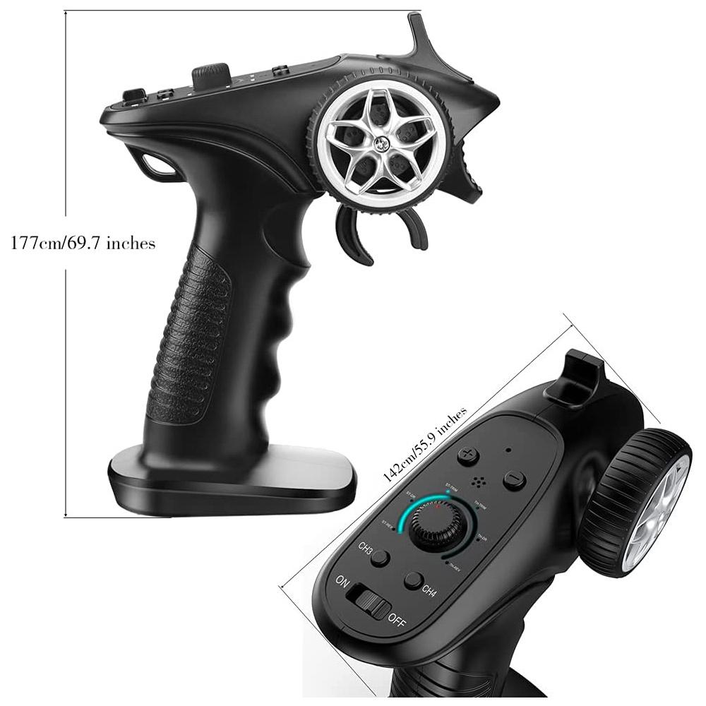 Shop Now GA-4H-TX TX4 2.4GHz 4CH Radio System Transmitter Controller Remote Control W/ Receiver for RC Car Boat Tank Crawler