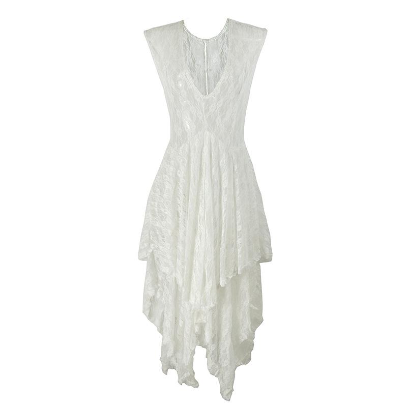 

GMXIA Модная женская асимметричная высокая и низкая кружевная юбка сексуальное длинное платье S