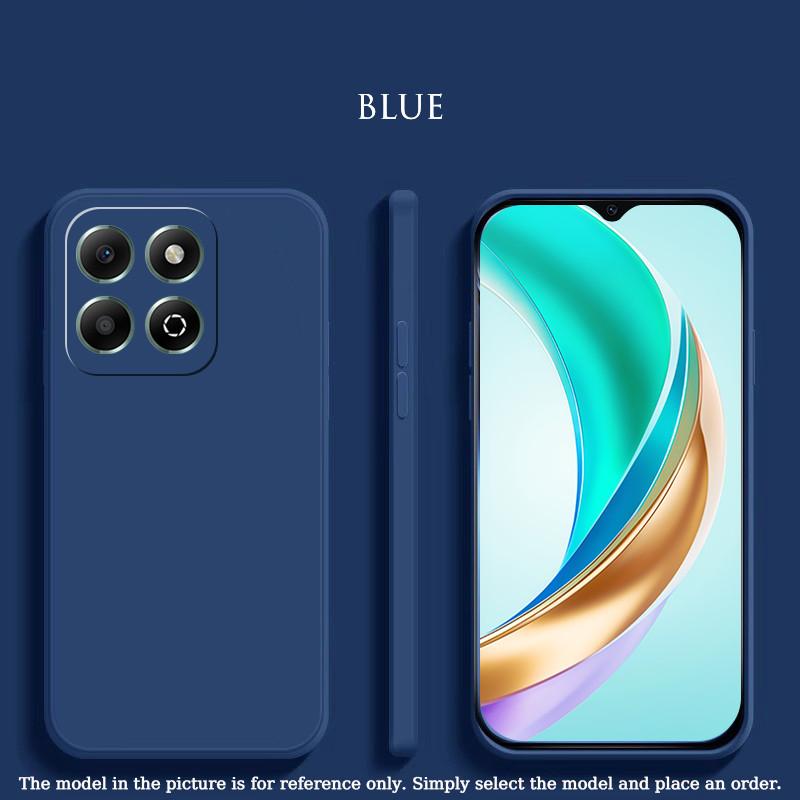 Liquid Silicone Case For Honor X6b X8b X8 5G X7 X6 X8 4G Matte Cover Shockproof Straight Edge Ultrathin Protective Soft Cover Shell